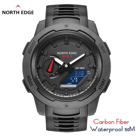 Digital Carbon Fiber Case Watch