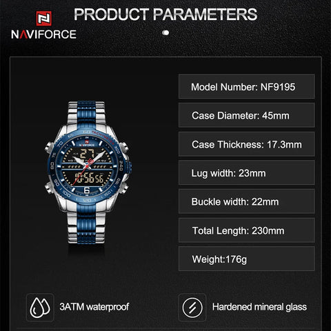 Digital Steel Sports Watch