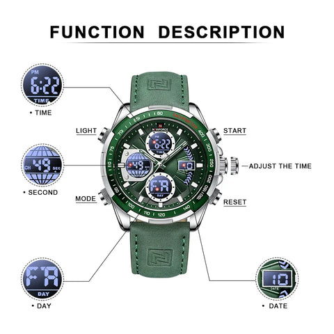 Dual Display Sports Wristwatch