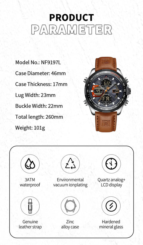 Dual Display Sports Wristwatch