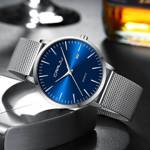 Ultra-thin Steel Wrist Watch