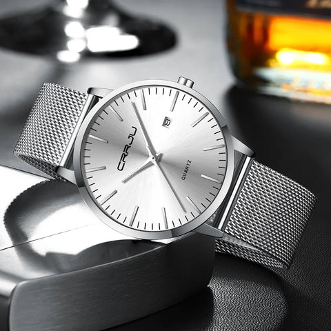 Ultra-thin Steel Wrist Watch