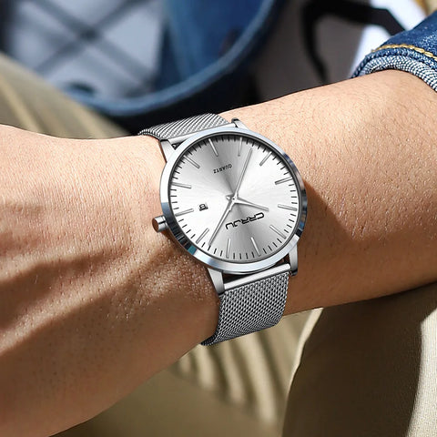 Ultra-thin Steel Wrist Watch