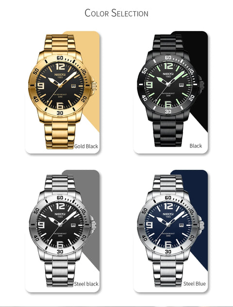 Luminous Waterproof Male Watch